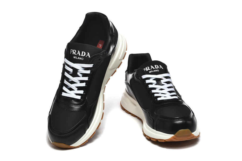 Prada Sneakers Bright Black and White