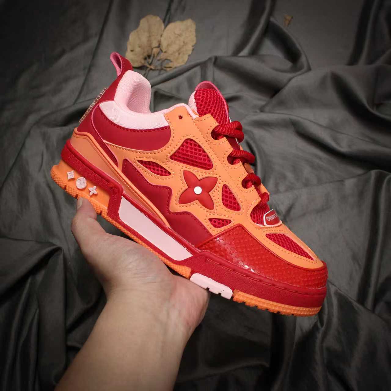 Louis Vuitton LV Trainer Red and Orange