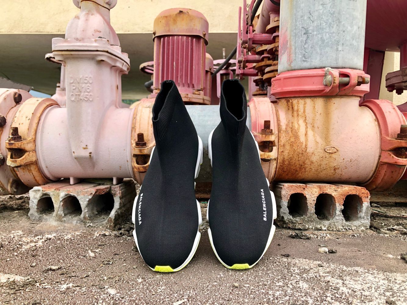 Balenciaga Speed Black and Yellow