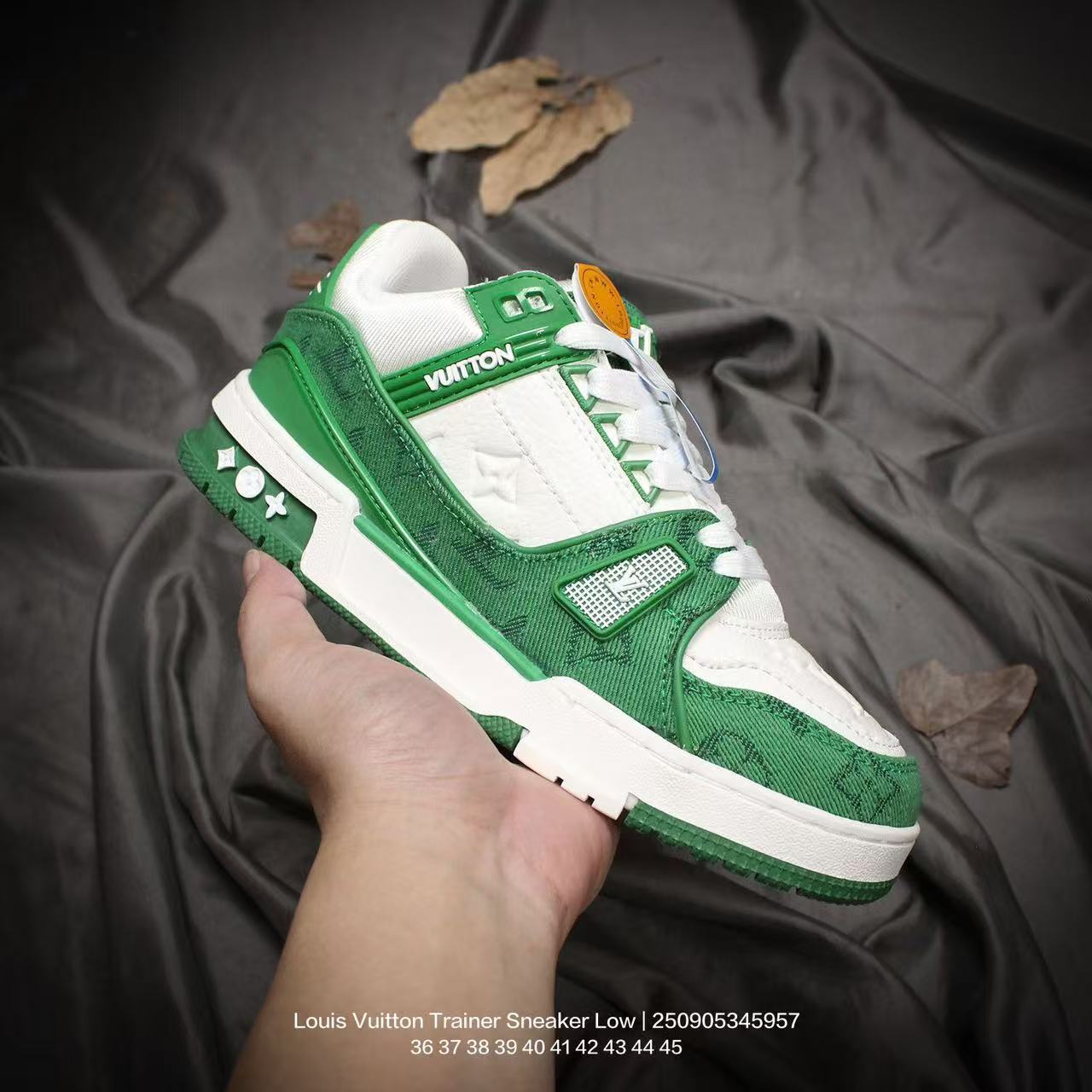 Louis Vuitton LV Trainer Green and White
