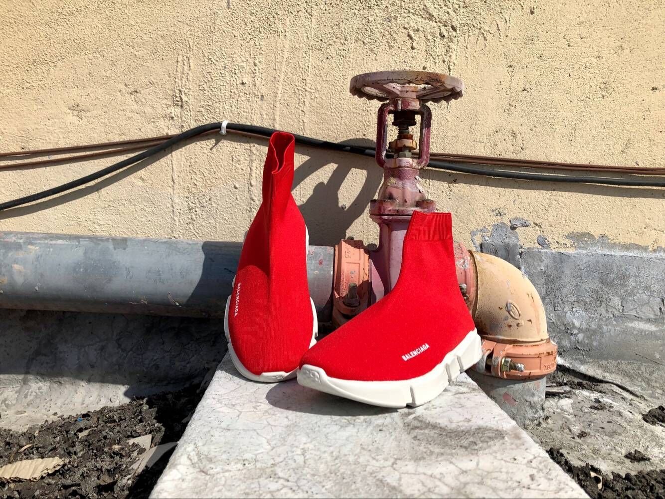 Balenciaga Speed Red and White
