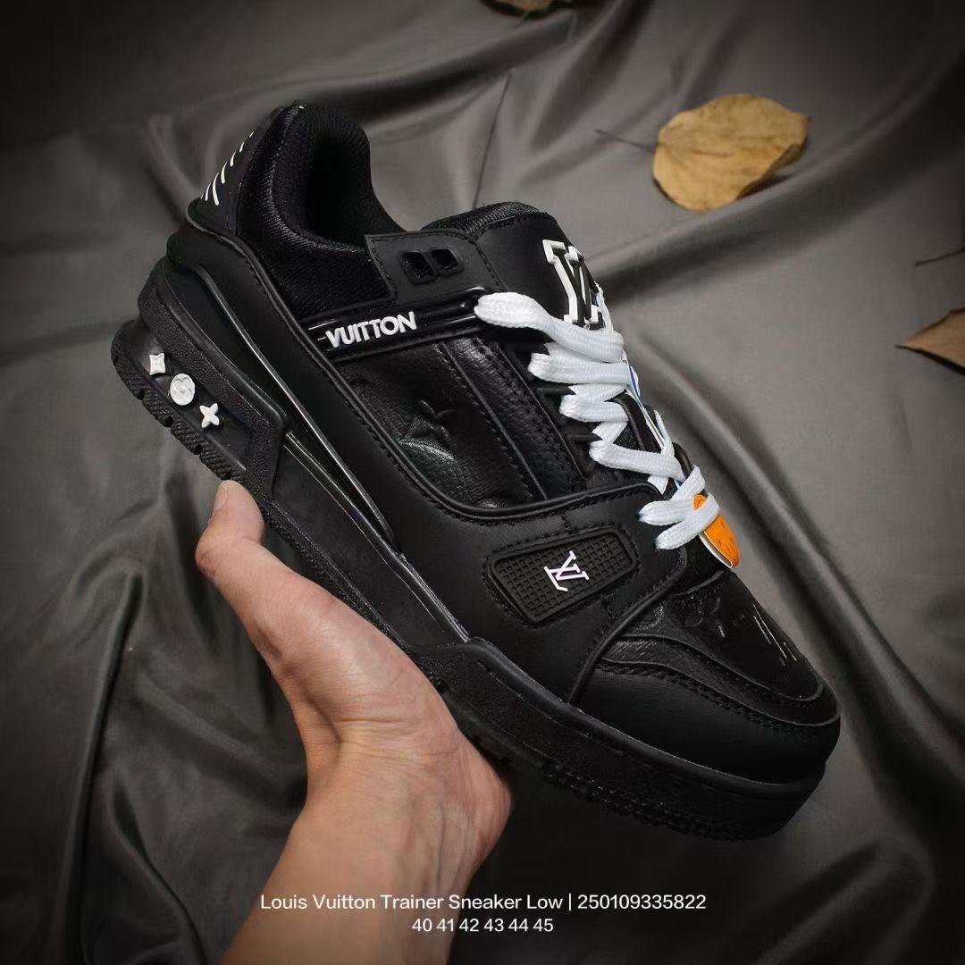 Louis Vuitton LV Trainer Black Embossed Monogram
