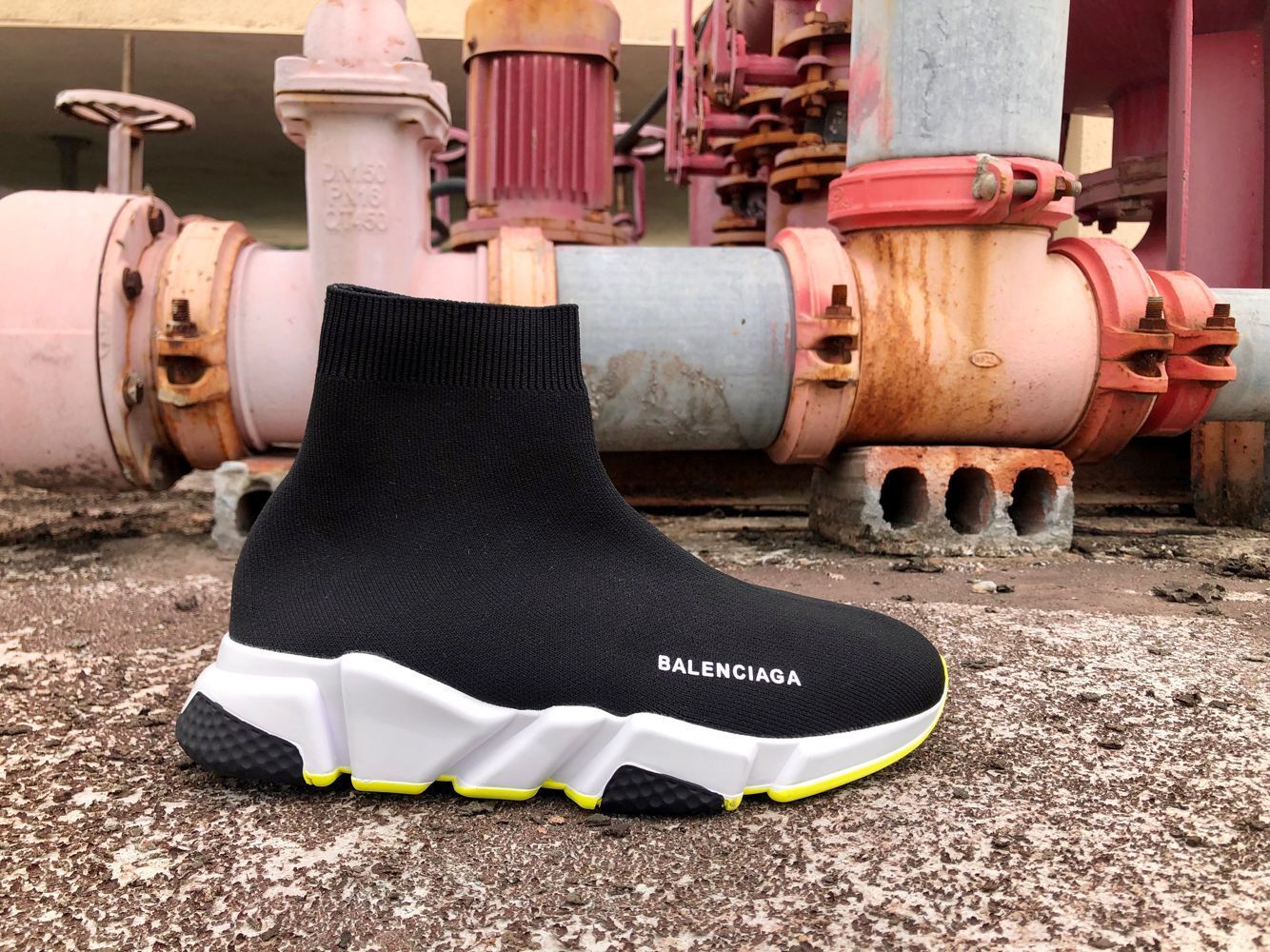 Balenciaga Speed Black and Yellow